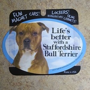 Life's Better With A Staffordshire Terrier Magnet